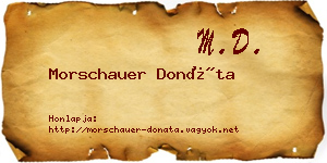 Morschauer Donáta névjegykártya